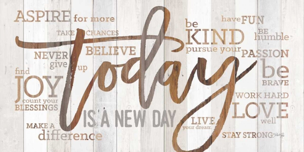 Today is a New Day Poster Print by Marla Rae - Item # VARPDXMA2460